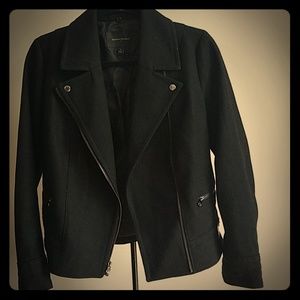 Moto wool coat